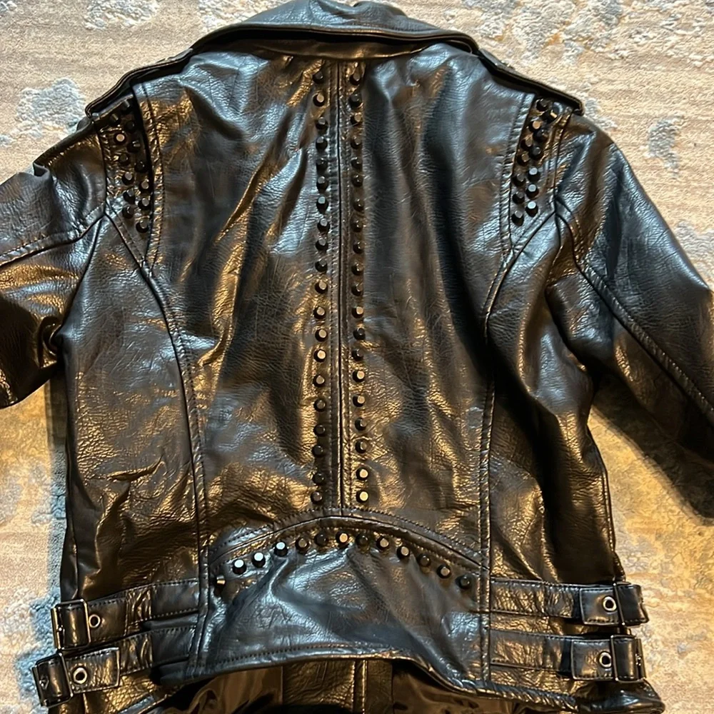 Vigoss Moto Faux Leather Jacket Buckles, and Studs Size XS - Picture 5 of 8